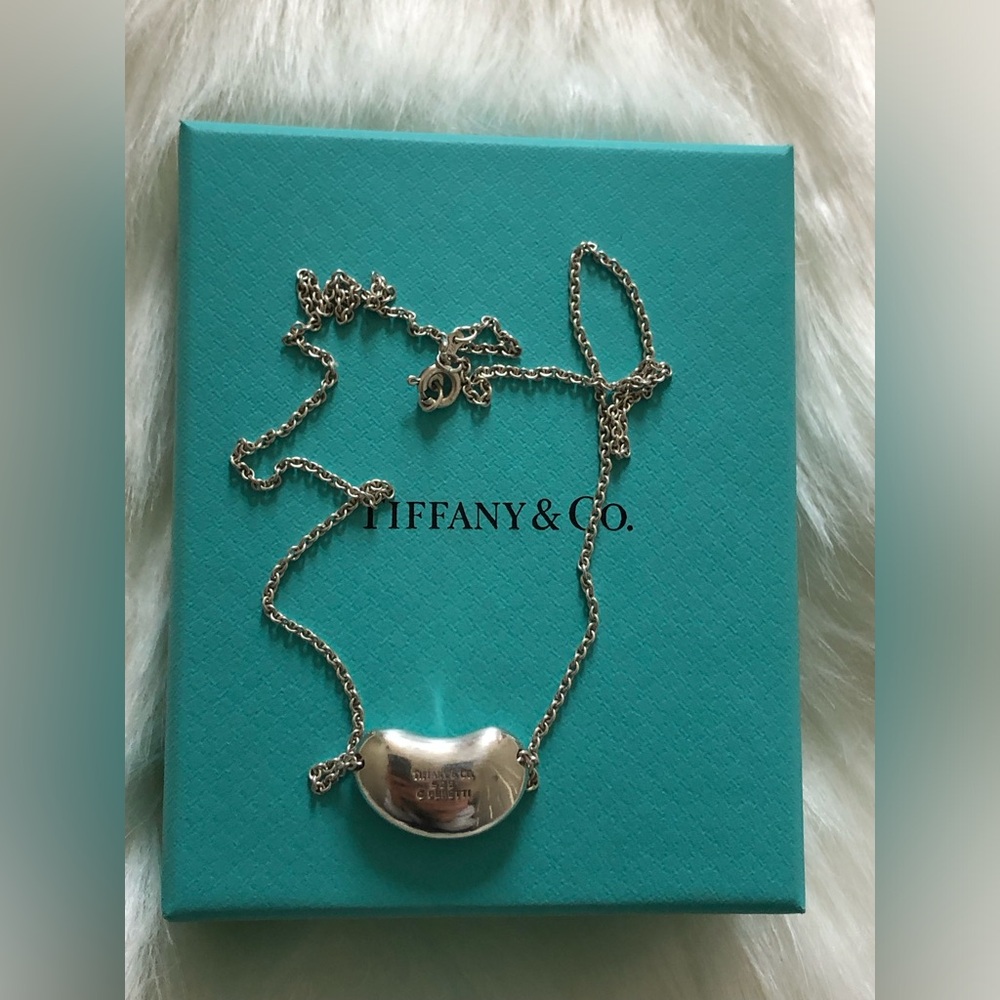 Tiffany & Co. Elsa Peretti Large 18mm Bean Necklace Sterling Silver